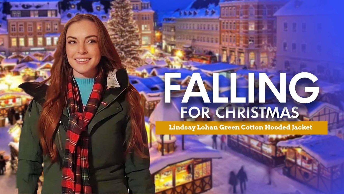 Falling for Christmas Lindsay Lohan Green Cotton Hooded Jacket