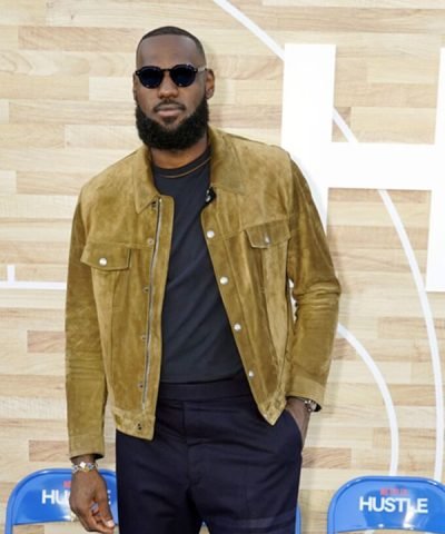 Hustle LeBron James Brown Suede Jacket