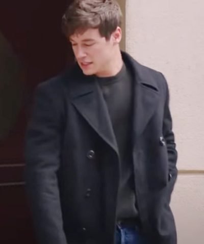 The In Between 2022 Kyle Allen Black Wool Coat