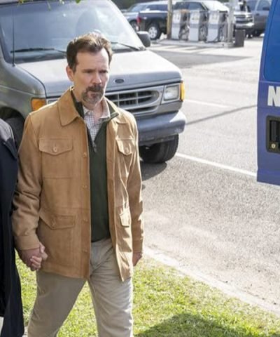 The Thing About Pam 2022 Sean Bridgers Brown Cotton Jacket