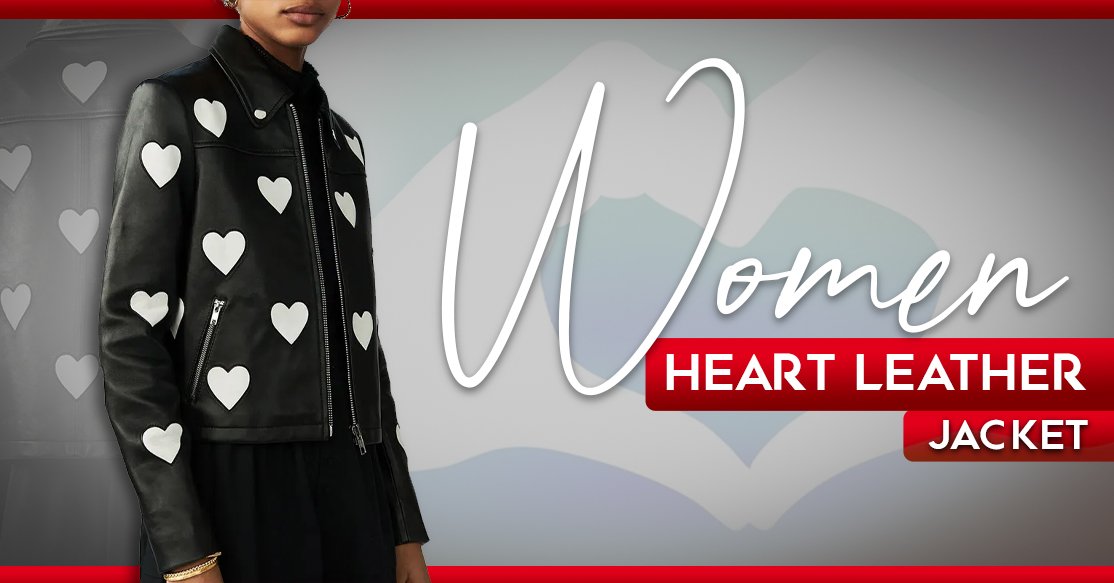 Impressive Women Heart Leather Jacket