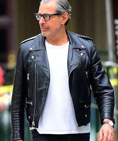 Jurassic World Dominion Jeff Goldblum Black Leather Jacket