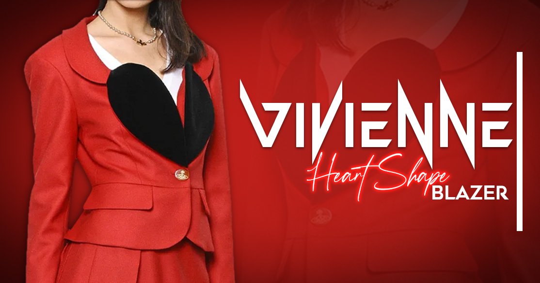 The Vibrant Vivienne Black Heart Shape Blazer to Get