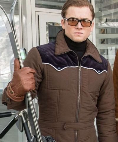 Kingsman The Golden Circle Taron Egerton Brown Jacket
