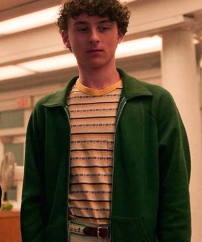 Wyatt Oleff I Am Not Okay With This 2020 Stanley Barber Green Wool Jacket