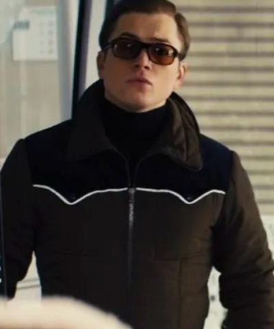 Eggsy Kingsman The Golden Circle Taron Egerton Brown Cotton Jacket