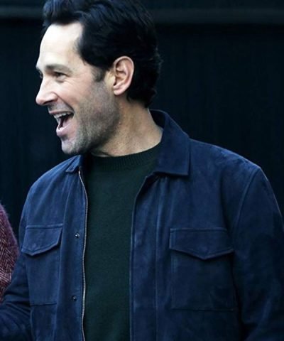 Paul Rudd Living With Yourself Blue Leather Jacket