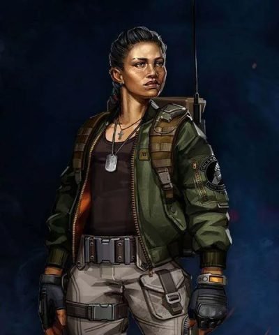 Video Game Redfall 2023 Remi De La Rosa Green Leather Jacket