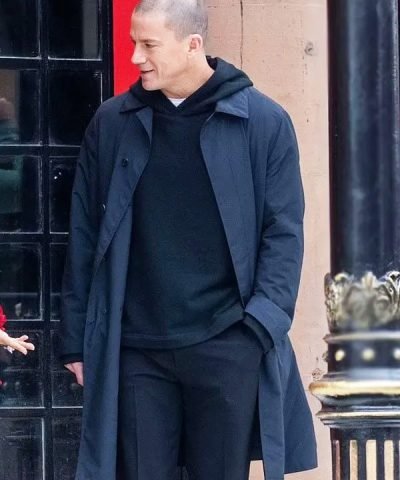 Mike Lane Magic Mike’s Last Dance 2023 Channing Tatum Blue Trench Coat