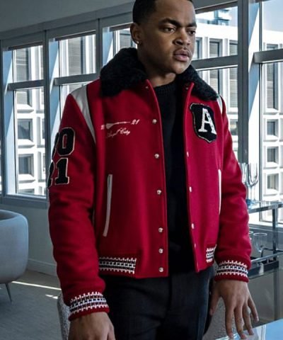 Tariq St. Patrick Power Book II Ghost S03 Michael Rainey Jr. Red Wool Jacket