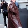TV Series The Penguin (2024) Colin Farrell Brown Leather Trench Coat
