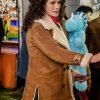 Andie MacDowell The Way Home (2023) Del Landry Brown Shearling Jacket