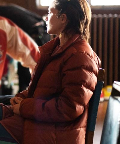 Allison A Good Person (2023) Florence Pugh Red Puffer Jacket
