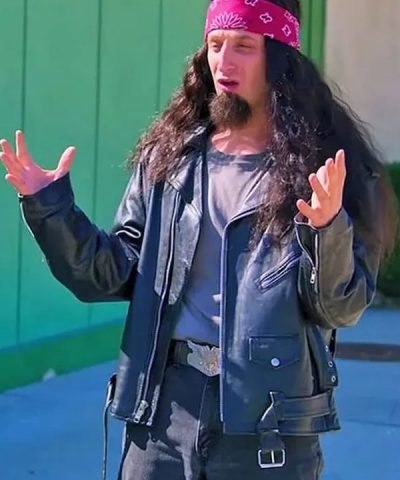 Tim Robinson Black Leather Jacket