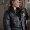 Juno Temple Ted Lasso S03 Keeley Jones Black Puffer Jacket