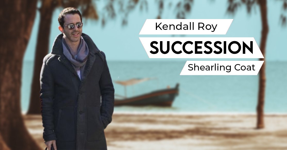 Kendall Roy’s Classy Grey Shearling Coat