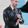 Nick Jonas Leather Blazer