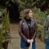 Movie The Wedding Cottage (2023) Erin Krakow Brown Leather Jacket