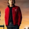 Danny Moore Gran Turismo 2023 Orlando Bloom Red Puffer Jacket