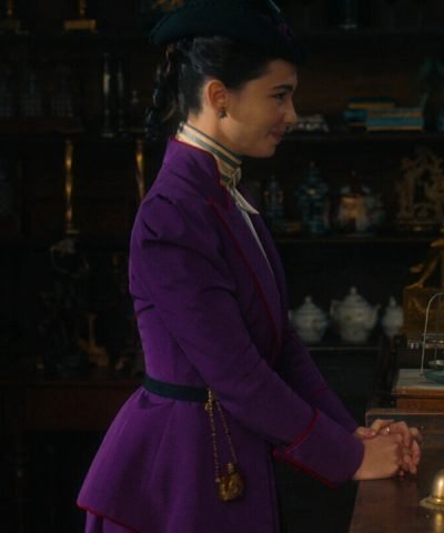 Matilda De Angelis S01 Purple Coat