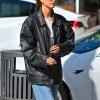 Hailey Bieber Leather Jacket