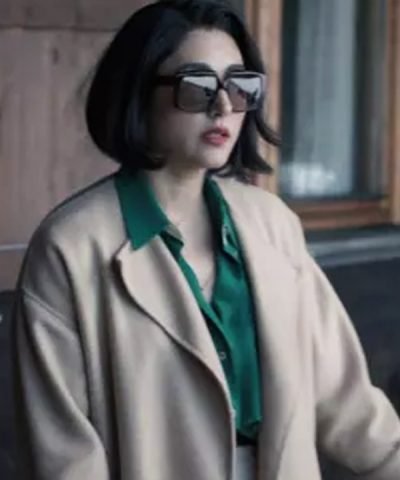 Golshifteh Farahani Beige Wool Coat