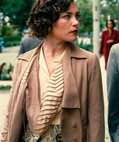 Oppenheimer Florence Pugh Brown Coat