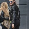 Adriana Lima Black Leather Jacket