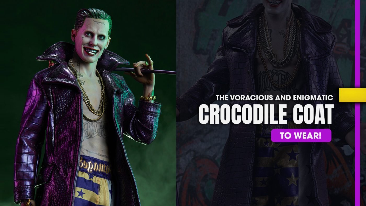 The Voracious And Enigmatic Crocodile Purple Leather Coat Worn By Joker