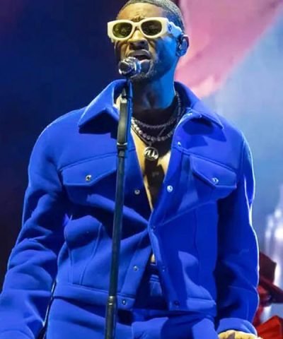 Singer Usher Blue Wool Jacket