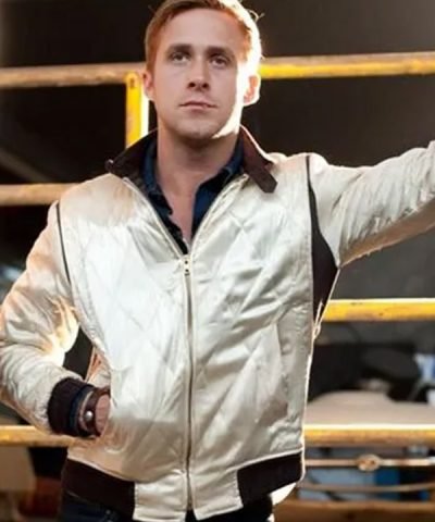 Ryan Gosling White Bomber Jacket