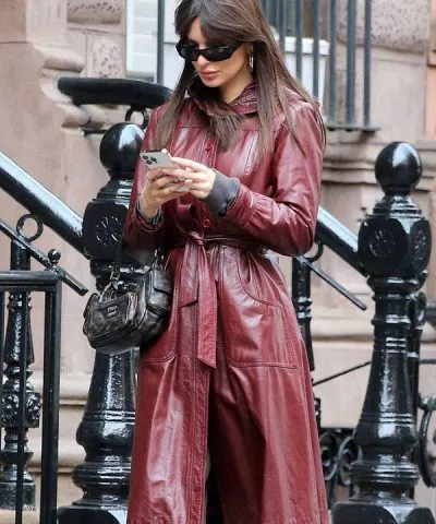 American Model Emily Ratajkowski Coat