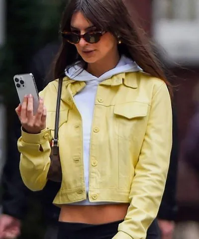Emily Ratajkowski New York Yellow Jacket