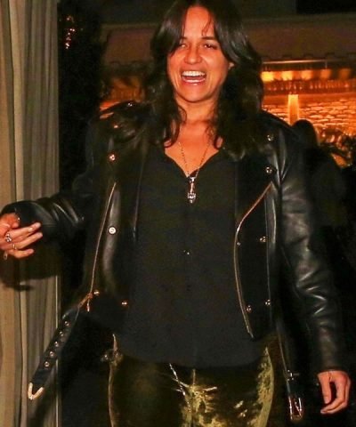 Michelle Rodriguez 2023 Black Leather Jacket