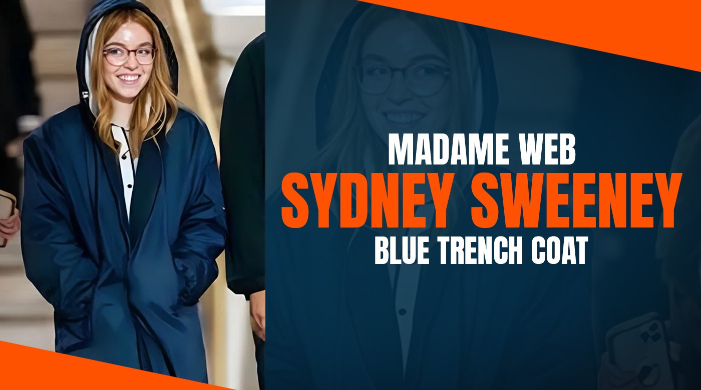 The Intellectual But Enigmatic Blue Hooded Coat By Sydney Sweeney
