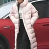 Fool Me Once 2024 Michelle Keegan Pink Puffer Hooded Coat