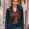The Bricklayer Nina Dobrev Black Leather Jacket