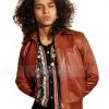Fitting In 2024 D'Pharaoh Woon-A-Tai Brown Bomber Leather Jacket