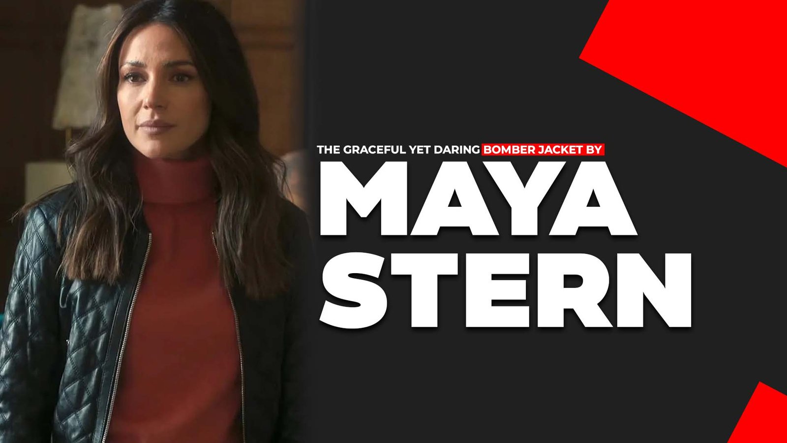 Fool Me Once S01 Maya Stern Wardrobe Black Bomber Jacket