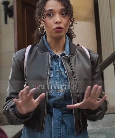 Sabrina Saudin True Justice Family Ties Black Leather Jacket