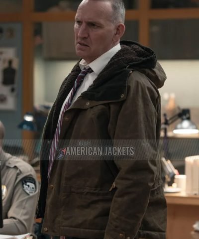 True Detective Night Country Christopher Eccleston Brown Cotton Jacket
