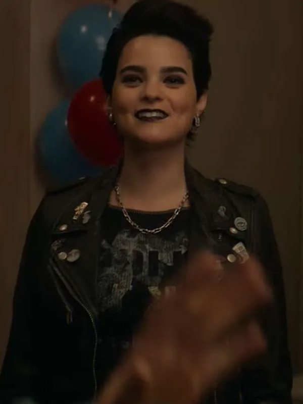 Deadpool & Wolverine 2024 Brianna Hildebrand Black Leather Jacket Deadpool & Wolverine Negasonic Teenage Warhead Leather Jacket