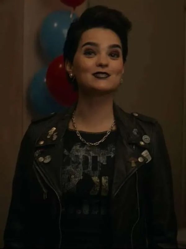 Deadpool & Wolverine Negasonic Teenage Warhead Leather Jacket Deadpool & Wolverine 2024 Brianna Hildebrand Black Leather Jacket