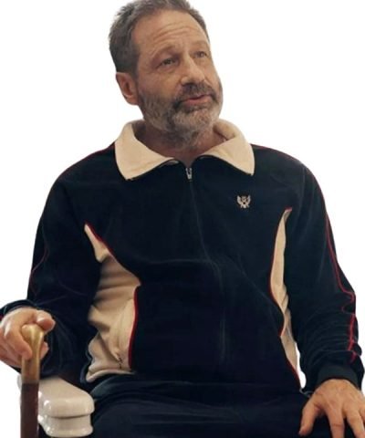 Movie Reverse The Curse 2024 David Duchovny Black Track Jacket