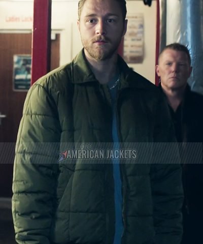 Rebus S01 Aston McAuley Green Puffer Jacket