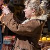 Florence Pugh We Live in Time 2025 Brown Jacket