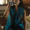 Parker Trigger Warning Movie 2024 Jessica Alba Blue Vest