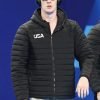 Jack Alexy Paris Olympic 2024 Team USA Black Puffer Hooded Jacket