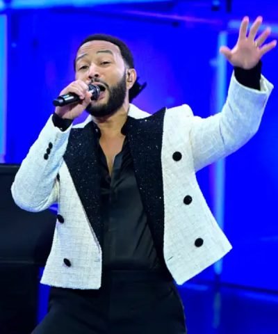 American Singer John Legend 2024 Democratic National Convention White Blazer