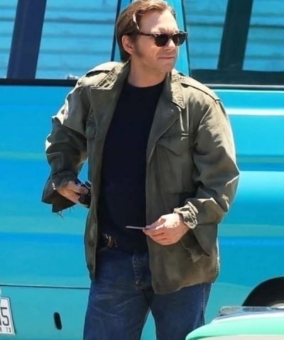 Dexter Original Sin 2024 Christian Slater Green Cotton Jacket